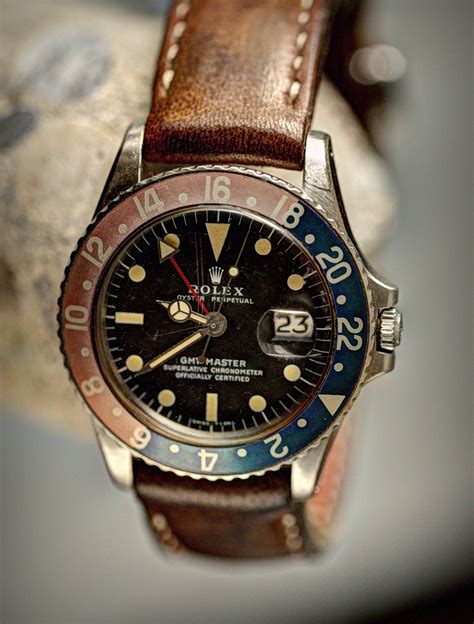rolex gmt with leather strap